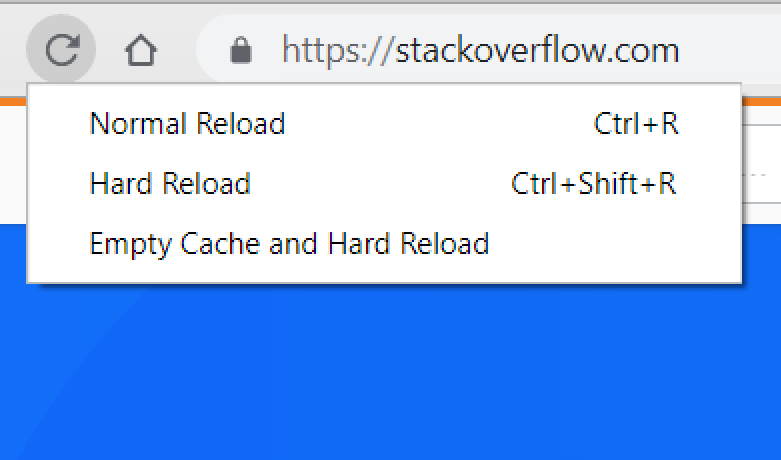 shortcut for clearing cache chrome mac